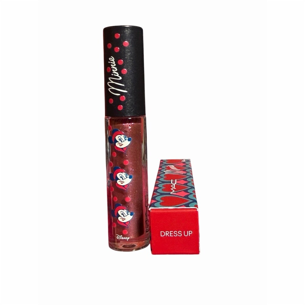 MAC x Disney Minnie Mouse Lipglass Lip Gloss in Dress Up Shimmer NIB - Picture 13 of 15